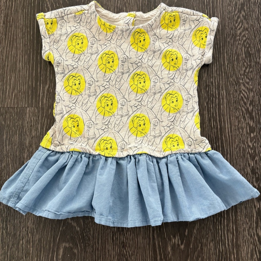 Baby Gap Disney Belle Rose 🌹 Print Dress 18-24 Months